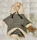 Load image into Gallery viewer, Beige and Black Striped Dog & Cat Hoodie