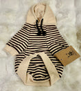 Load image into Gallery viewer, Beige and Brown Striped Dog & Cat Hoodie