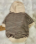 Load image into Gallery viewer, Beige and Brown Striped Dog & Cat Hoodie