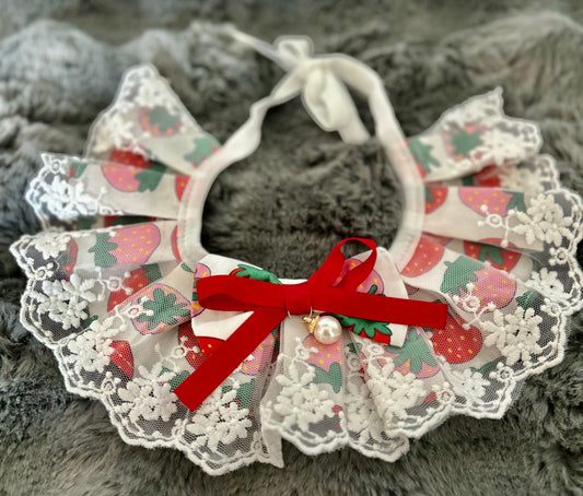 Strawberry & Pearl Dog & Cat Bib