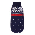 Load image into Gallery viewer, Navy, Red & White Christmas Snowflake Dog Sweater