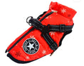 Load image into Gallery viewer, Red with Snowflake Print Dog Ski Jacket