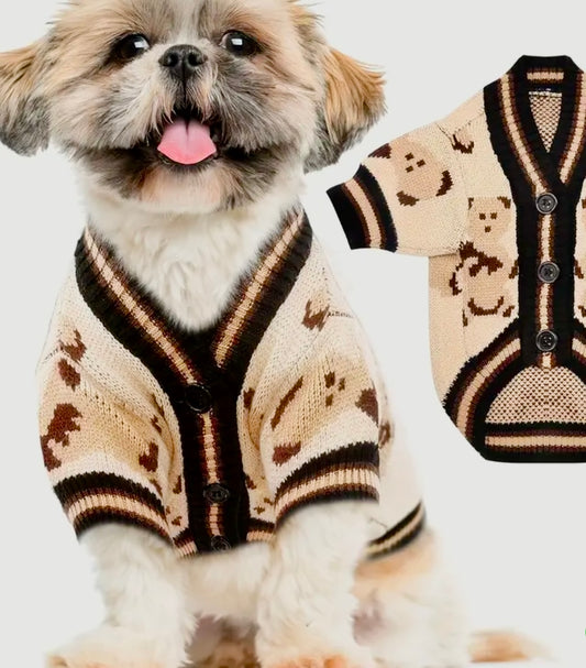 Warm, Soft, Knit Teddy Bear Dog & Cat Sweater