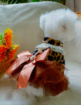 Load image into Gallery viewer, Cozy Leopard Print Dog Dress with Pearl Accents