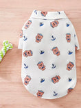 Load image into Gallery viewer, Chic Sailor Bear Print Dog Shirt with Blue Bow
