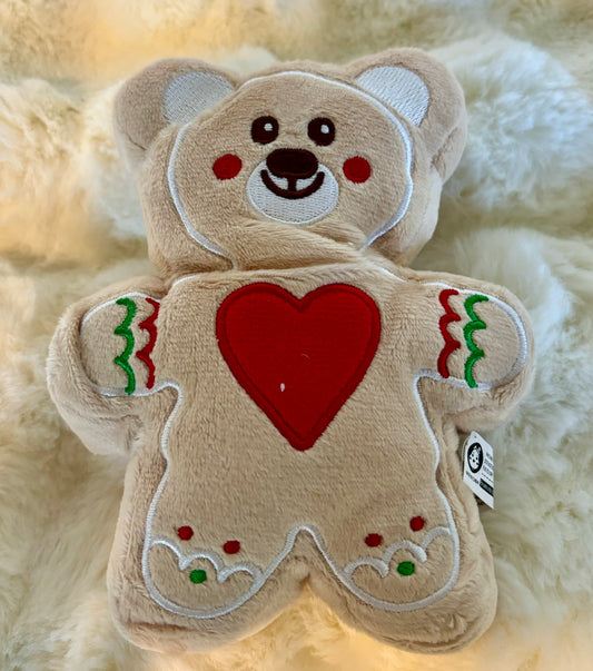Gingerbread Squeaky Plush Dog Toy
