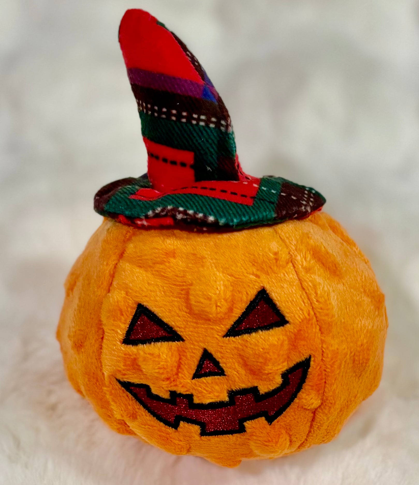 Pumpkin Squeaky Dog Toy