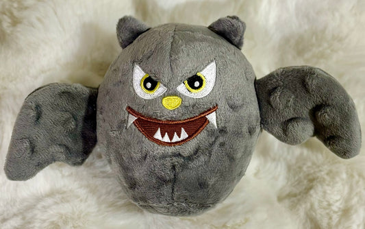 Grey Bat Squeaky Dog Plush